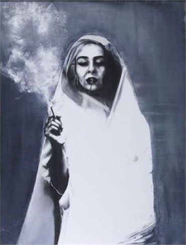 Painting, Afshin Pirhashemi, Femme a La Cigarette, 2007, 5506